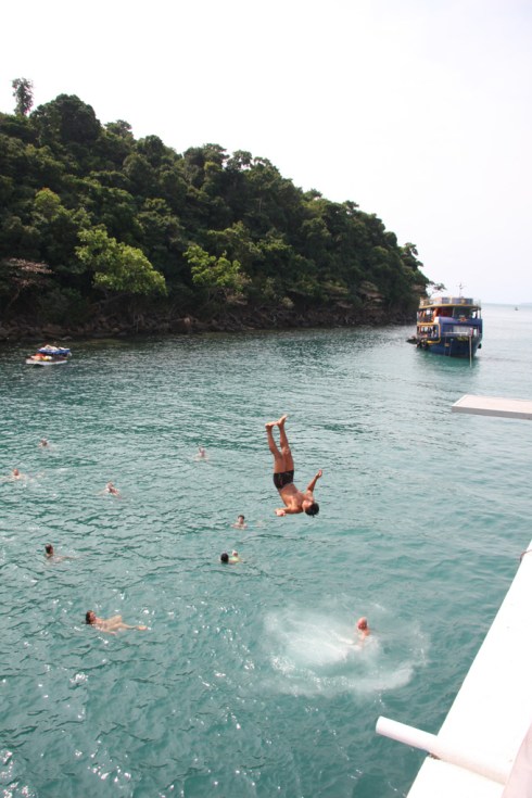 Diving off the party boat