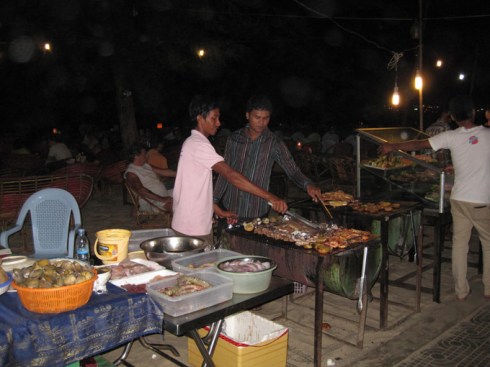 Evening beach BBQ