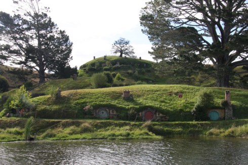 Four Hobbit houses