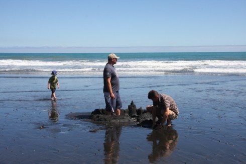 Never too old for sand castles