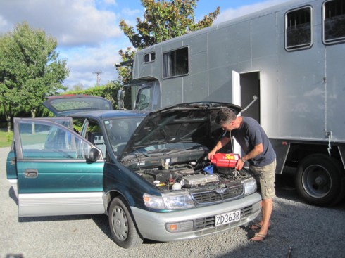 Oil change on the Chariot