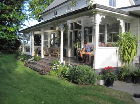 Relaxing on the back porch
