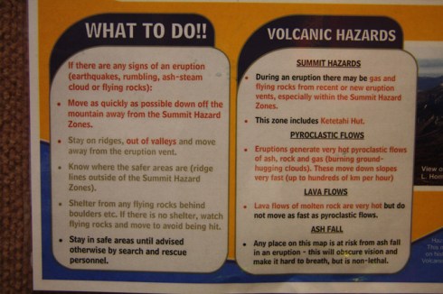 Volcano warning
